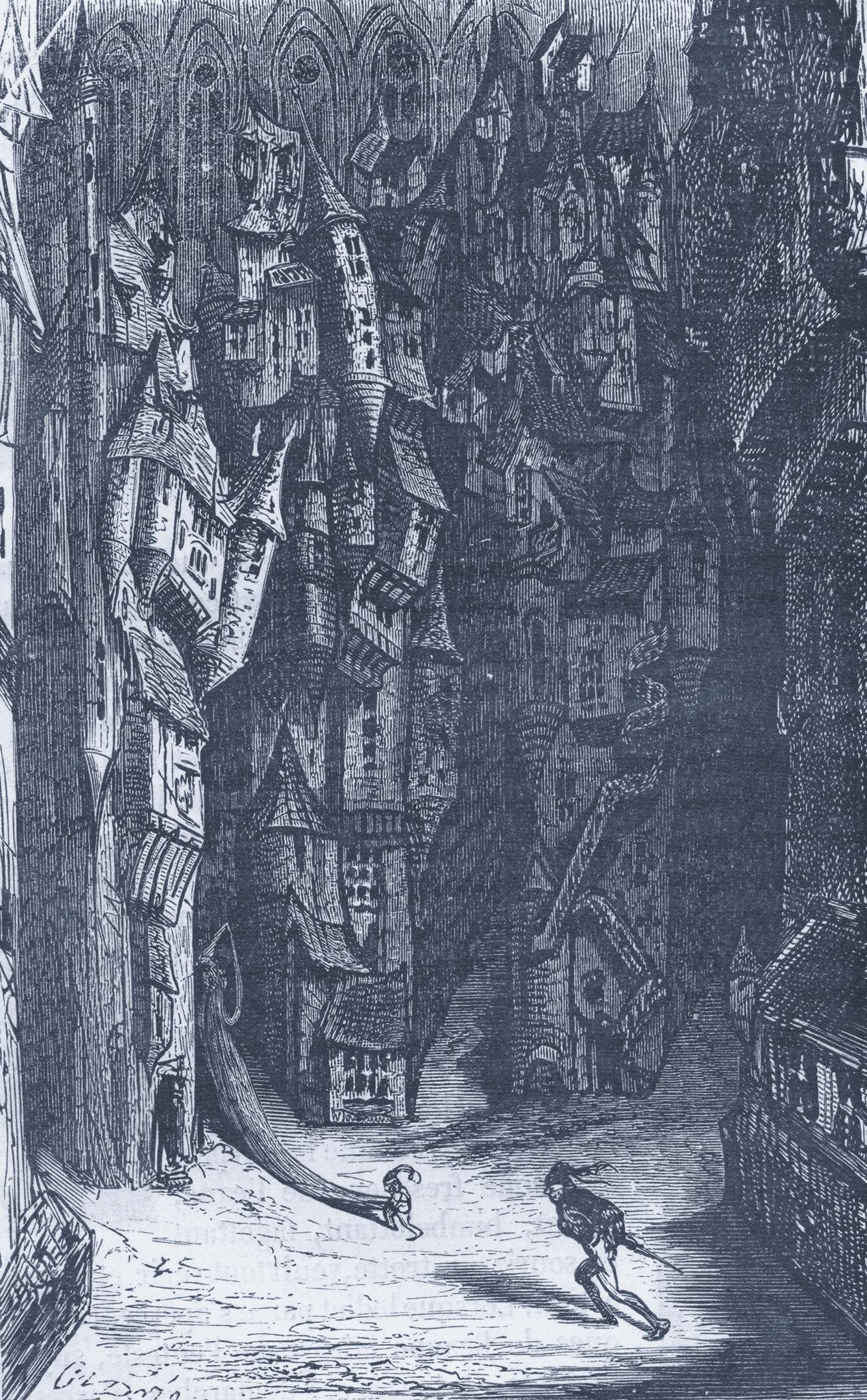 Gustave Doré engraving of a forking road to perdition — choosing one branch over another